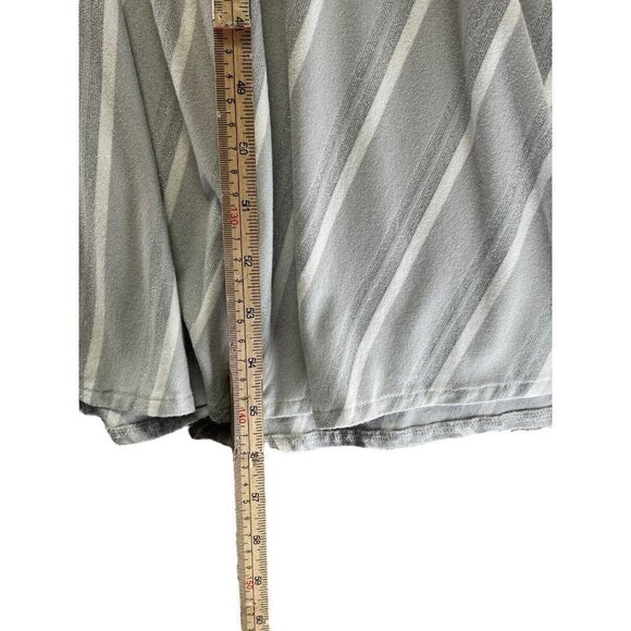 Chico's Maxi Dress Size 0 S/4 Stretch Metallic Shimmer Striped Sleeveless Grey - Picture 8 of 9